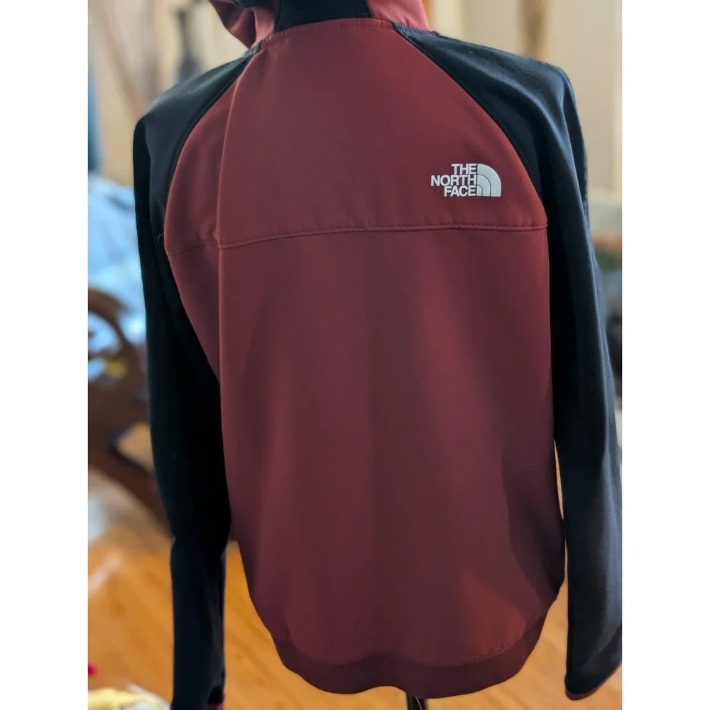 The North Face Tekware Hybrid Full Zip Hoodie Jacket Men's Size Medium Burgundy